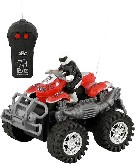 RC Čtyřkolka terénní 16cm s jezdcem na vysílačku 27MHz na baterie