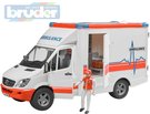 BRUDER 02536 (2536) Auto sanitka Mercedes Benz Sprinter set s figurkou model 1:16