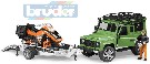 BRUDER 02594 (2594) Auto Land Rover set se skútrem a figurkou model 1:16 plast