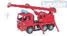 BRUDER 02770 (2770) Nákladní auto MAN - jeřáb požární + maják + zvuk