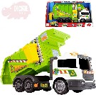 DICKIE Auto Popeláři 39cm volný chod set s popelnicí na baterie Světlo Zvuk