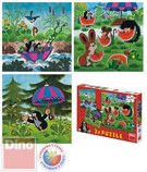 DINO Puzzle 3x55 dílků KRTEK a paraplíčko skládačka Krteček