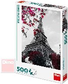 DINO Puzzle 500 dílků foto Pod Eiffelovou věží 33x47cm skládačka v krabici