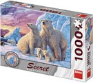 DINO Puzzle 1000 dílků Lední medvědi skrytá tajemství 66x47cm skládačka