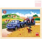 DINO DŘEVO Puzzle deskové Tatra tahač 20 dílků skládačka v rámečku