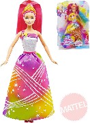 MATTEL BRB Panenka Barbie princezna duhová na baterie Světlo Zvuk