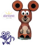 DETOA DŘEVO Razítko dětské MYŠKA Krtek (Krteček) 4cm v sáčku