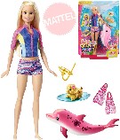 MATTEL BRB Panenka Barbie a magický delfín mění barvu set s doplňky Zvuk