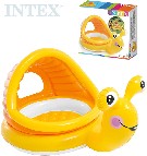 INTEX Bazének baby šnek nafukovací brouzdaliště se stříškou pro miminko
