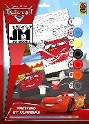 JIRI MODELS Malování podle čísel A4 Cars (Auta) set s barvičkami