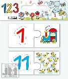 JIRI MODELS PUZZLE Čísla 123 SKLÁDAČKA
