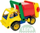LENA Auto plastové 30cm aktivní popeláři set s panáčkem 4156
