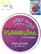 MAC TOYS Plastelína kouzelná svítí ve tmě v plechové krabičce
