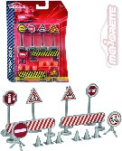 MAJORETTE Značky dopravní set plastový 14ks 2 druhy na kartě