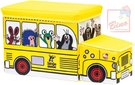 BINO KRTEK Krabice na hračky autobus 2v1 dětská židlička Krteček žlutá