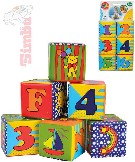 SIMBA Baby soft kostky měkké set 6ks s obrázky, čísly a písmenky pro miminko