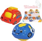 SIMBA Baby autíčko do vody na zem s balonkem 2v1 policie / hasiči 2 druhy plast