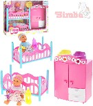 SIMBA Dětský pokoj + 2 panenky (pije + čůrá) 12 cm