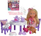 SIMBA Panenka Evička 12cm Evi Love set se zvířátky a čajovým servisem