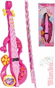 SIMBA Housle elektrické 43cm růžové holčičí na baterie 8 melodií plast Zvuk
