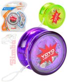 SIMBA JO-JO dětské plastové yoyo světelný efekt průhledné 3 barvy na kartě