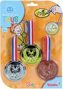 SIMBA Medaile pro vítěze trikolora set 3 kusy na kartě plast