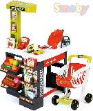 SMOBY Supermarket červeno-zelený dětský obchod velký herní set na baterie Světlo Zvuk