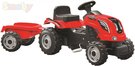 SMOBY Traktor dětský šlapací Farmer XL červený s vlečkou a klaksonem plast