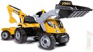 SMOBY Traktor dětský šlapací Builder Max s bagrem 2 lžíce žlutý s klaksonem plast