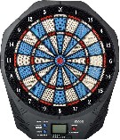 HRA Terč elektrický Echowell DC88 Spartan pro 16 hráčů 8 her set s 6 šipkami
