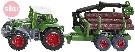 SIKU Traktor Fendt s přívěsem na kulatinu Do lesa KOV
