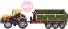 SIKU Traktor JCB Fasttrac 8250 set s přívěsem Fortuna model 1:87 kov