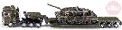 SIKU Army těžký transportér set vojenský tahač s přívěsem + tank 1:87 model kov 1872