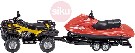 SIKU Set Čtyřkolka s přívěsem + vodní skútr 1:50 model kov 2314