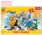 TREFL PUZZLE Rámkové Tom a Jerry HRA NA HONĚNOU 15 dílků 131214