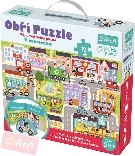 TREFL Puzzle obří V městečku 12 dílků set hrací podložka 60x40cm s doplňky