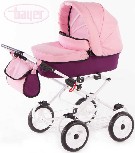 BAYER Kočárek dětský hluboký VIVA PINK pro panenku miminko