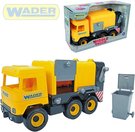 WADER Middle Truck auto popelář 37cm set s popelnicí žluté plastové 32123