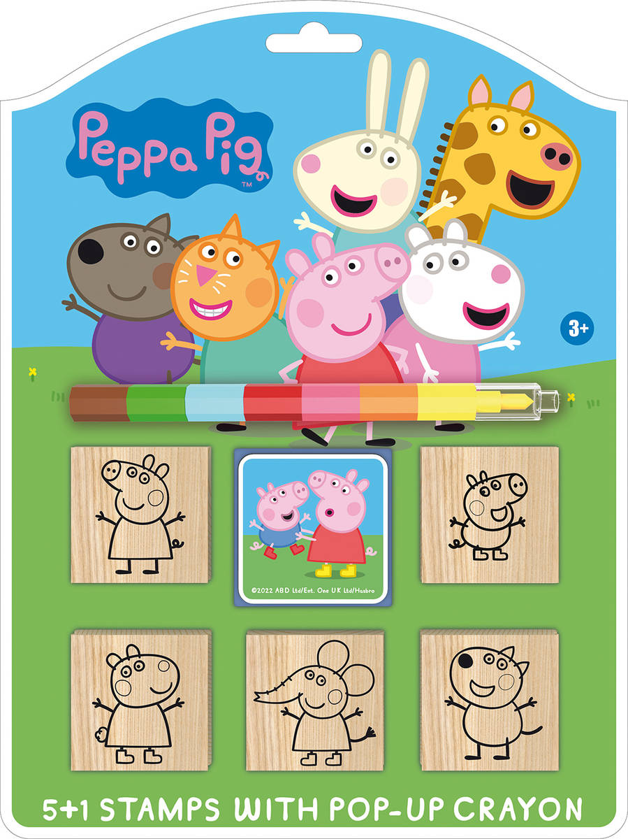 IRI MODELS Razítka 5+1 s pop-up voskovou Peppa Pig