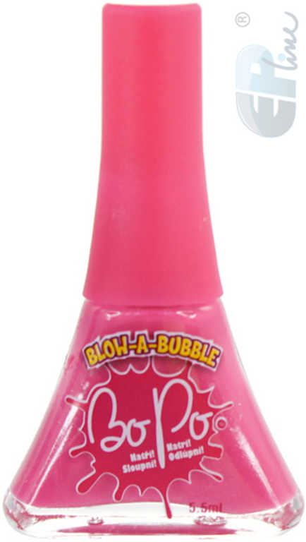 EP Line BO-PO Lak na nehty růžový slupovací 5,5ml s vůní blow-a-bubble pro holčičky