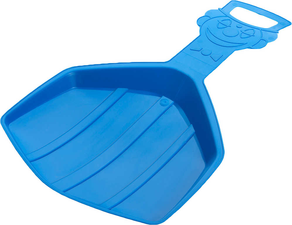 Kluzák na sníh Klaun 57x33cm sáňkovací lopata dětská modrá