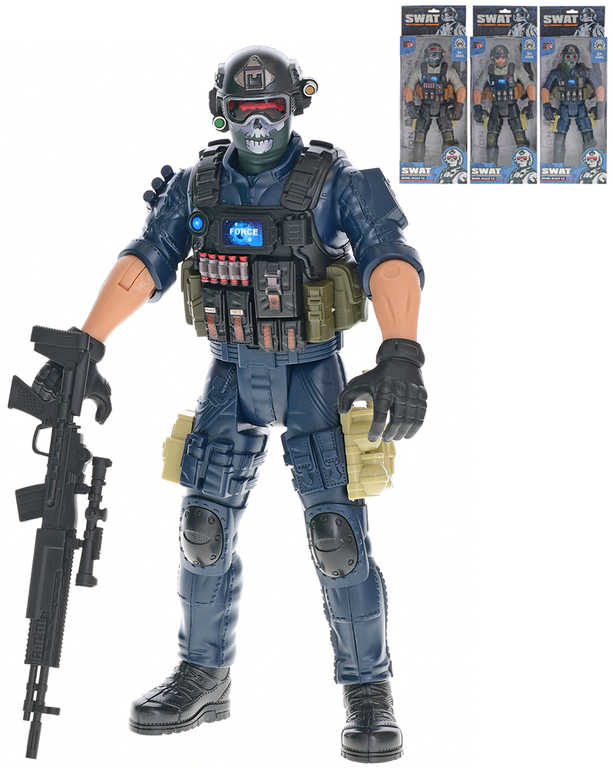 Panáček kloubový SWAT Team se zbraní akční figurka 4 druhy v krabici