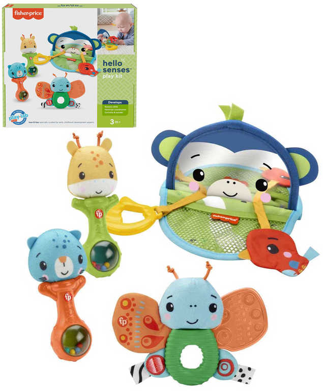 FISHER PRICE Baby Ahoj smysly set 4 hračky s aktivitami pro miminko