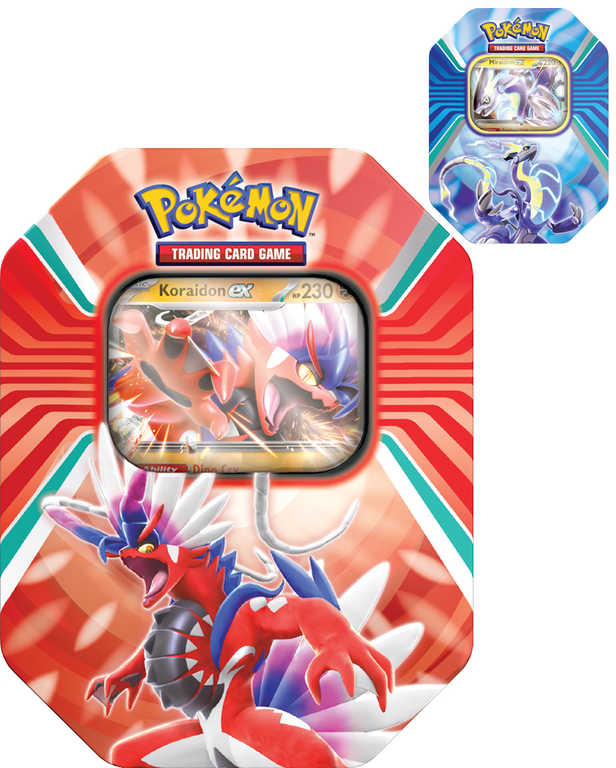 ADC Hra Pokémon TCG: Paldea Legends Tin 4x booster v kovovém boxu 2 druhy