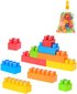 Stavebnice plastov barevn kostky stavebn 3-9cm set 100ks v igelitu