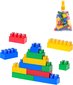 Stavebnice plastov barevn stavebn kostky 3-9cm set 100ks v igelitu