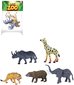 Zvířata divoká Safari 8-10cm plastové figurky zvířátka set 5ks v sáčku