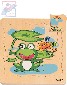 WOODY DŘEVO Puzzle naučné vývoj žáby 4 vrstvy 4 obrázky 4v1 na desce