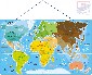 WOODY DEVO Svt v obrzcch 77x47cm Hra Puzzle naun 2v1 mapa svta 86 dlk