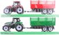Traktor zemdlsk set s vlekou 38cm 2 barvy plast blister